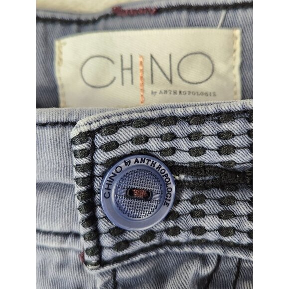 Anthropologie Women's Chino Shorts Size 32 Relaxed Grey - Picture 4 of 13
